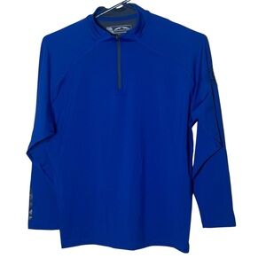 Men's Vibrant Blue Quarter-Zip Pullover